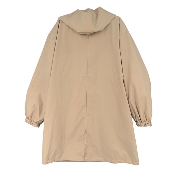 Paris Design Beige Hooded Trench Coat Women Oversized 5XL - Picture 2 of 5